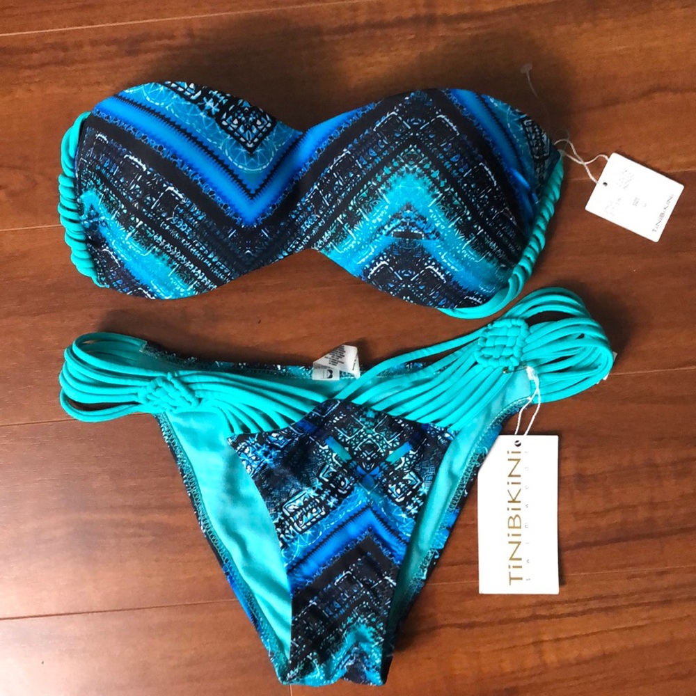 Teal Tini bikini NWT